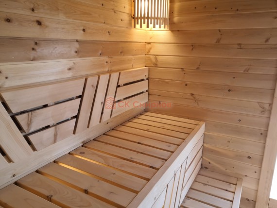 Обшивка парной кедром
